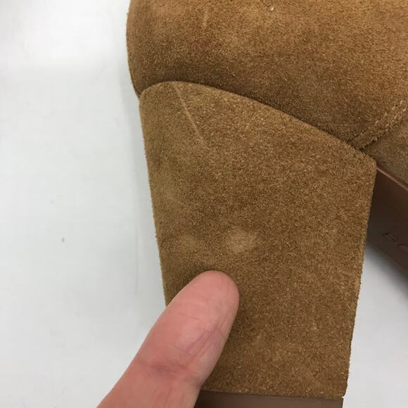 BCBGeneration Delphine Suede Booties 9 M Ankle Boots Lace Up Block Heel Brown - Picture 13 of 16